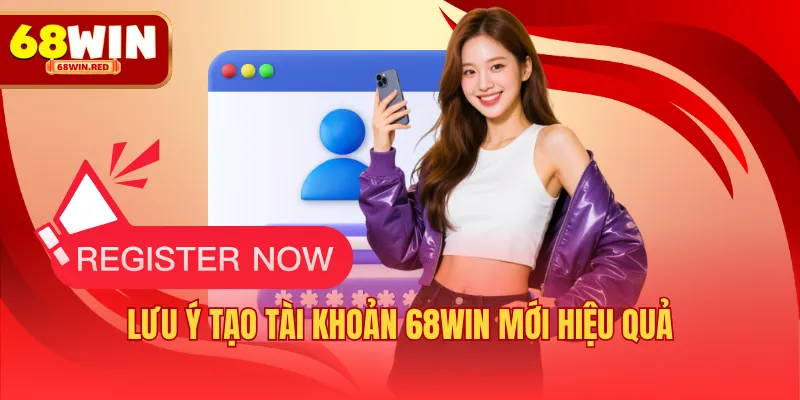 Lưu ý tạo tài khoản 68WIN mới hiệu quả